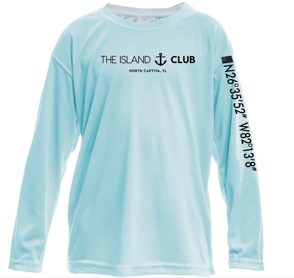 UPF 50 Youth Long-sleeved Island Club Horizontal