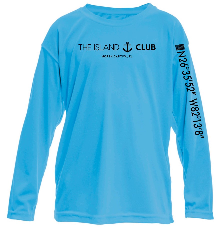 UPF 50 Youth Long-sleeved Island Club Horizontal