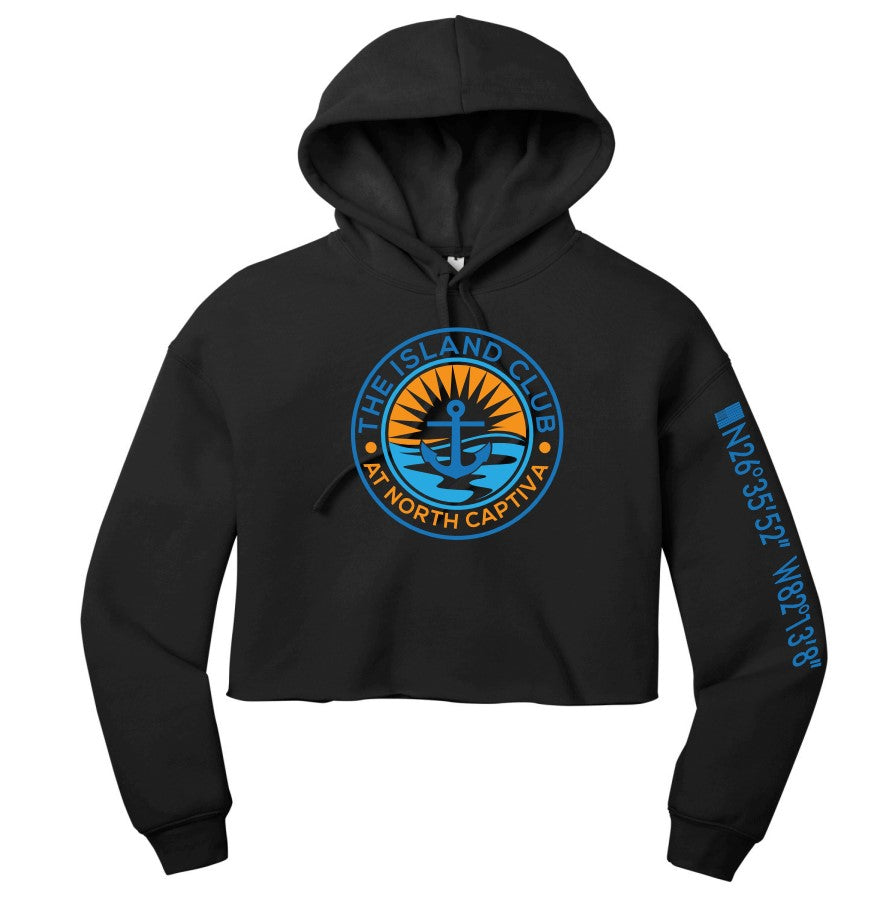 Island Club Circle Cropped Hoodie