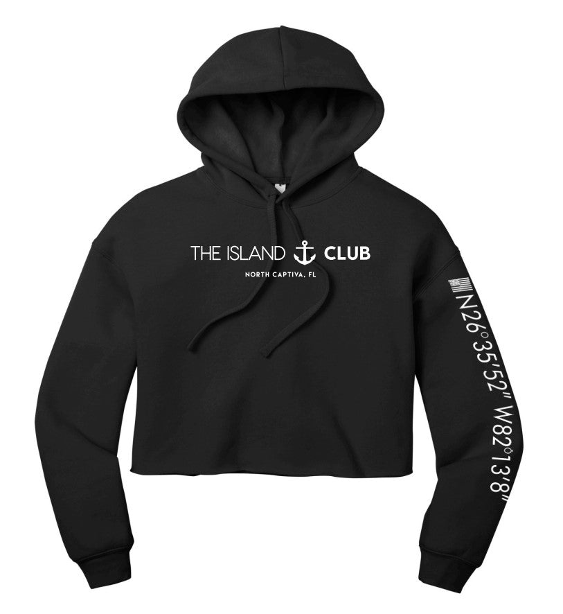 Island Club Horizontal Cropped Hoodie