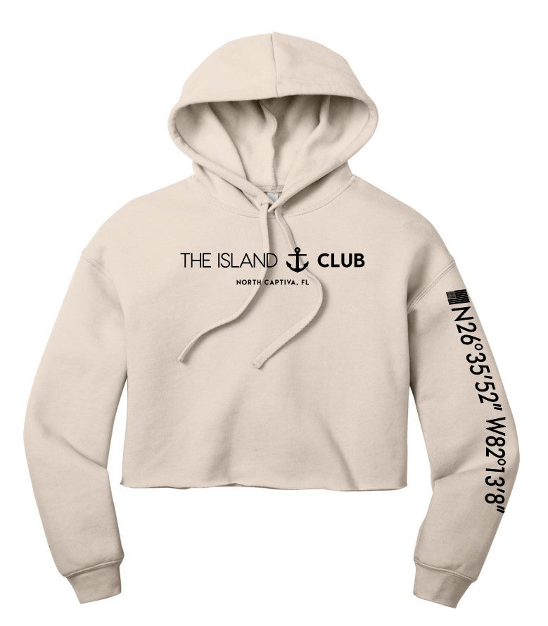 Island Club Horizontal Cropped Hoodie